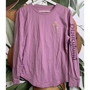 Disney Lavender Long Sleeve Tee with Gold Design